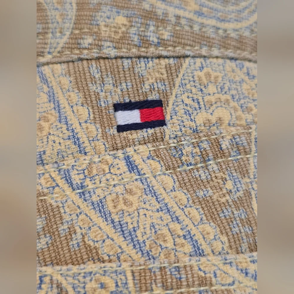 Vintage Women's Tommy Hilfiger Paisley Print Jeans Size 4 Brown, Blue & Tan - Picture 5 of 8